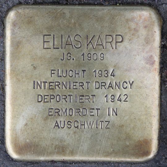 Stolperstein en memoria de Elias Karp