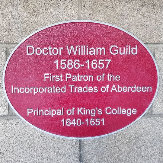 Commemorative plaque to William Guild