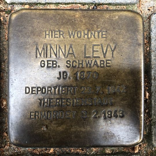 Stolperstein en memoria de Minna Levy