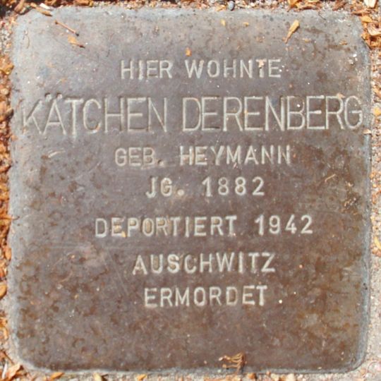 Stolperstein dedicated to Kätchen Derenberg