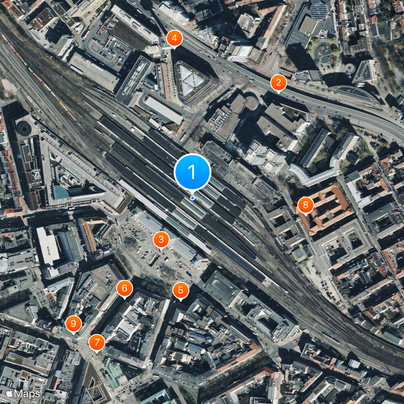 Hannover Hauptbahnhof Kaart