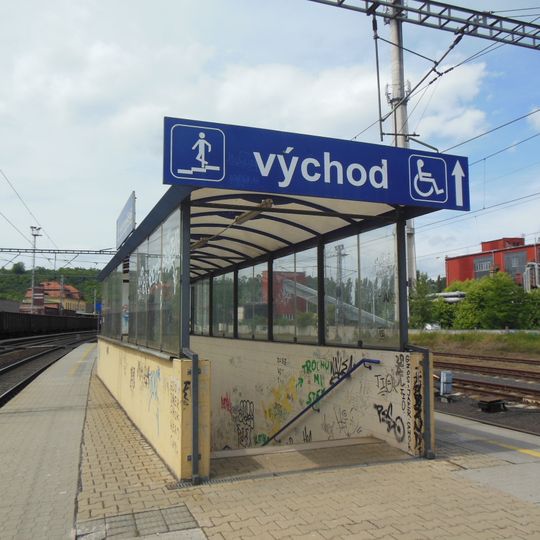 Podchod v železniční stanici Libčice nad Vltavou