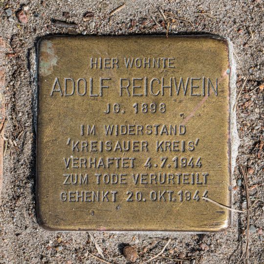 Stolperstein en memoria de Adolf Reichwein