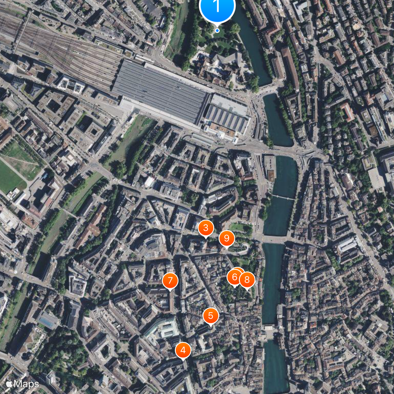 Platzspitz park Mapa