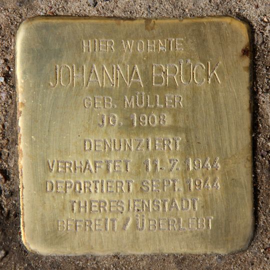 Stolperstein en memoria de Johanna Brück