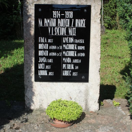 World War I memorial in Bykoš