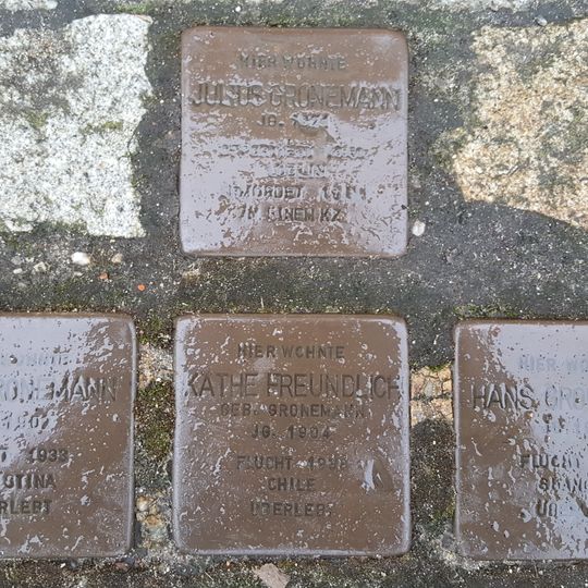 Stolperstein dedicated to Käthe Freundlich