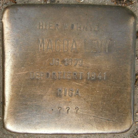 Stolperstein dedicated to Magda Levy