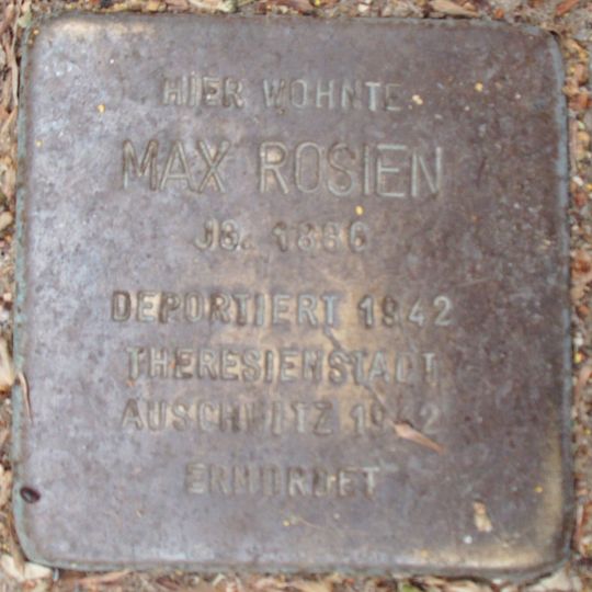 Stolperstein em memória de Max Rosien