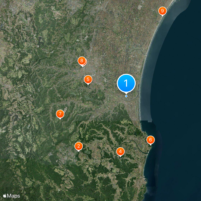 Distretto di Chōsei Mappa