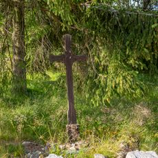 Kříž u dolního vstupu do dolu Mauritius v Hřebečné
