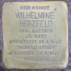 Stolperstein en memoria de Wilhelmine Herzfeld