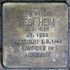 Stolperstein dedicated to Resi Heim