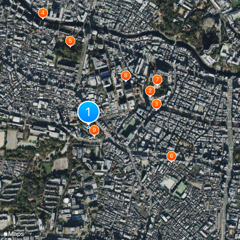 Ana Hachimangū Map