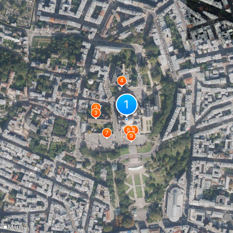 Sacré-Cœur Map