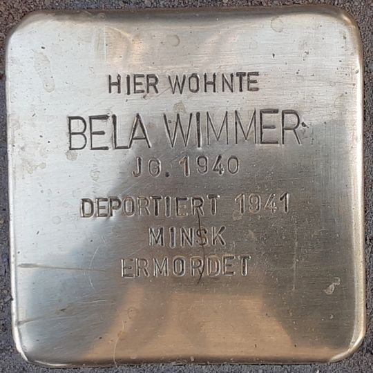 Stolperstein en memoria de Bela Wimmer