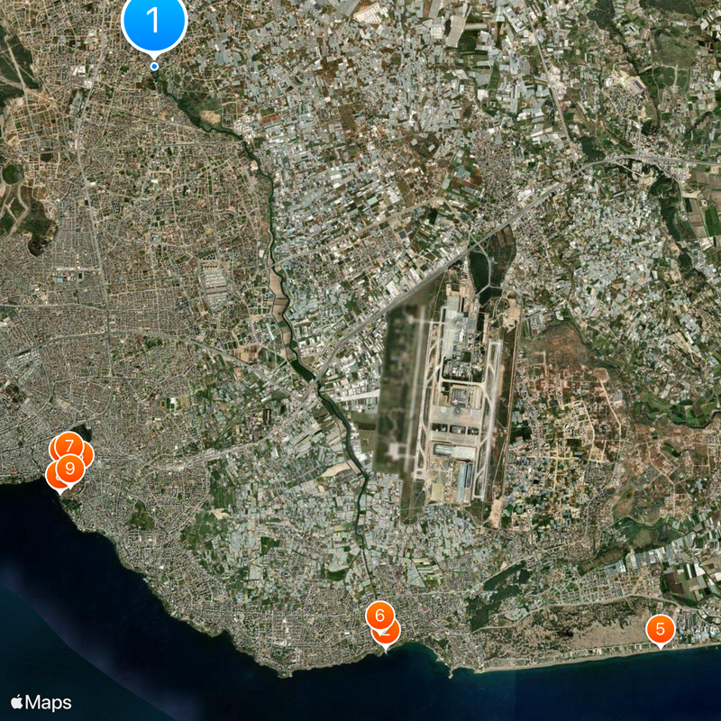Cataratas de Düden Mapa