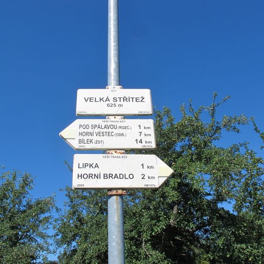 Rozcestník Velká Střítež