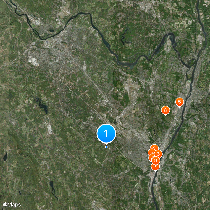 Comté d'Albany Carte