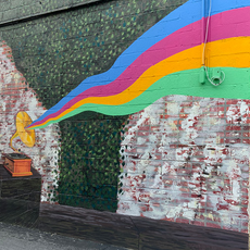 Phonograph mural designed by Sean Gaiser and family, and brought to life by amazing friends and KTown neighbors.