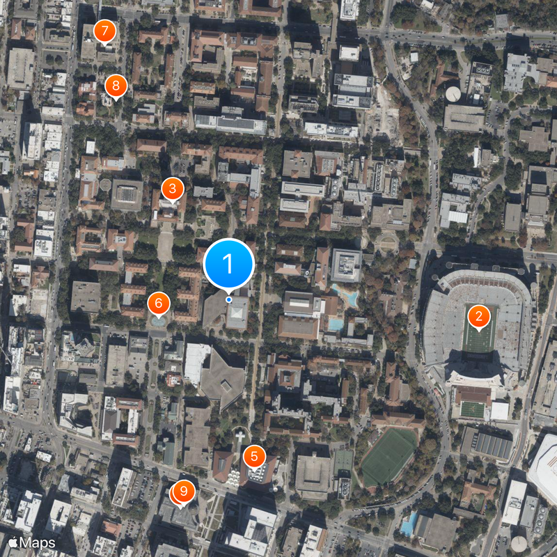 McCombs School of Business Map