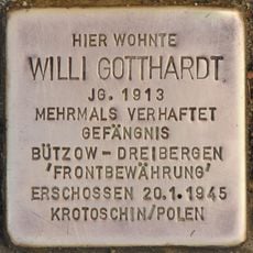 Stolperstein em memória de Willi Gotthardt