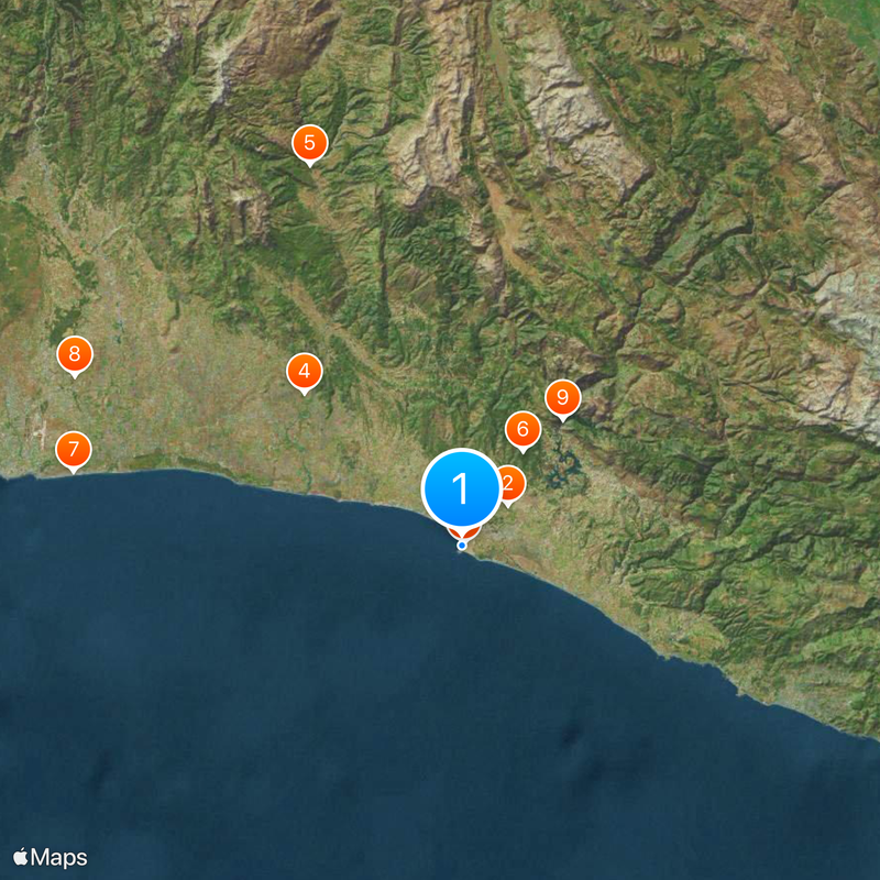 Side Ancient City Kaart