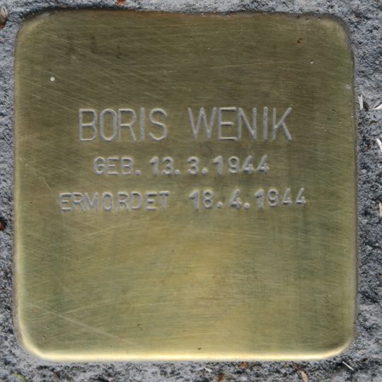 Stolperstein dedicated to Boris Wenik
