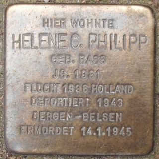 Stolperstein dedicated to Helene C. Philipp