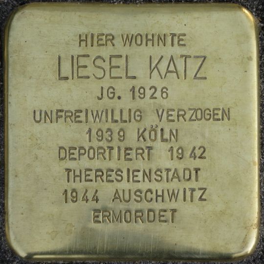 Stolperstein à la mémoire de Liesel Katz