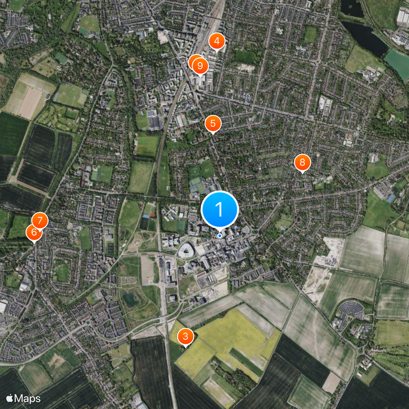 Hospital Addenbrooke Mapa