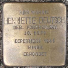Stolperstein em memória de Henriette Deutsch