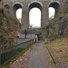 Bridge over Myší díra in Český Krumlov