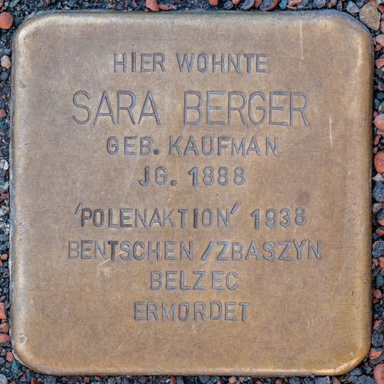 Stolperstein en memoria de Sara Berger