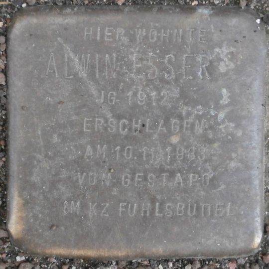 Stolperstein dedicated to Alwin Esser
