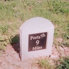 Milestone, Denmead, 60m NW jct Soake Road