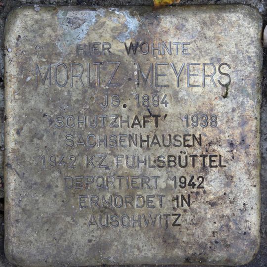 Stolperstein dedicated to Moritz Meyers