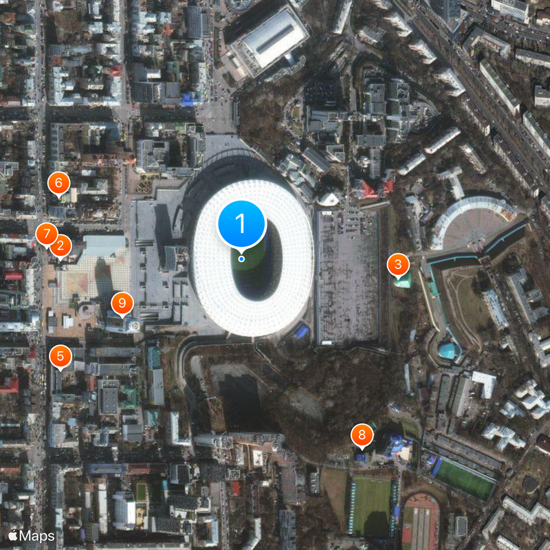 Stadio Olimpico Mappa