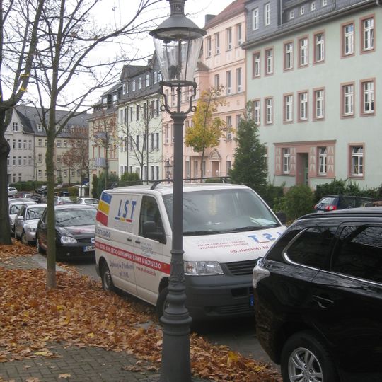 Gaslaterne der Firma Ritter Münchner Straße 23