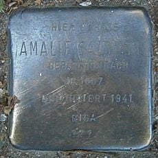 Stolperstein dedicated to Amalie Salomon
