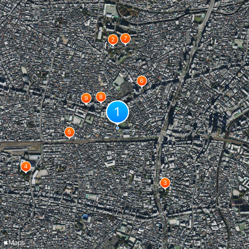 Nakano Junior and Senior High School Map