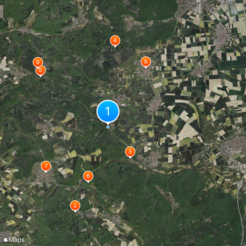 Führerhauptquartier Adlerhorst Karte