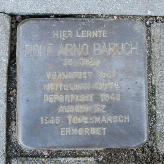 Stolperstein en memoria de Rolf Arno Baruch