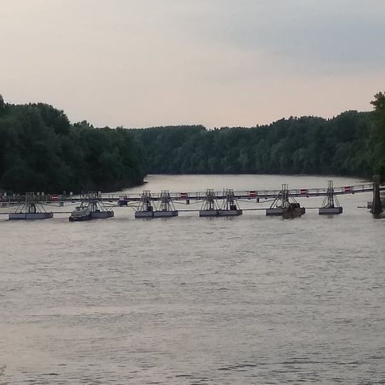 Pontoon bridge in Csongrád