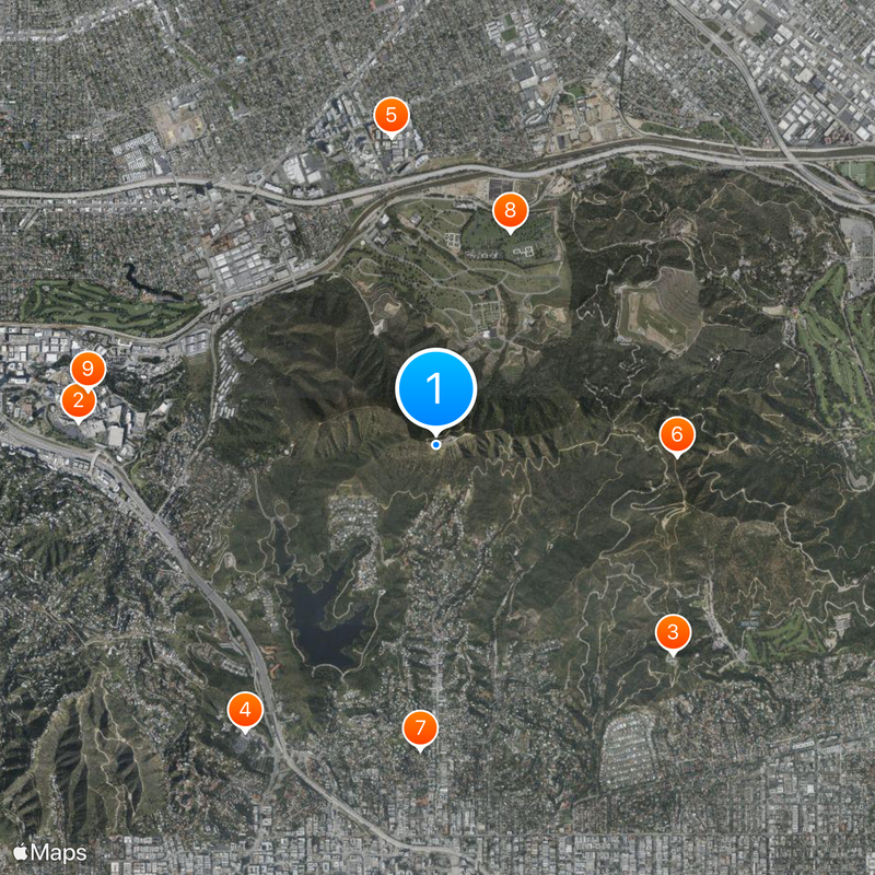 Hollywood Sign Kaart