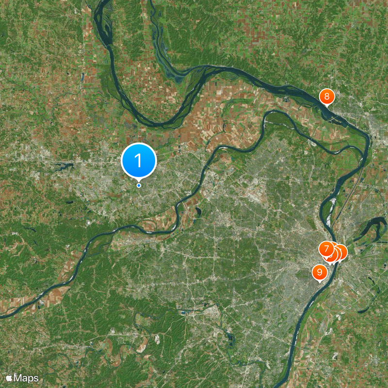 Contea di Saint Charles Mappa