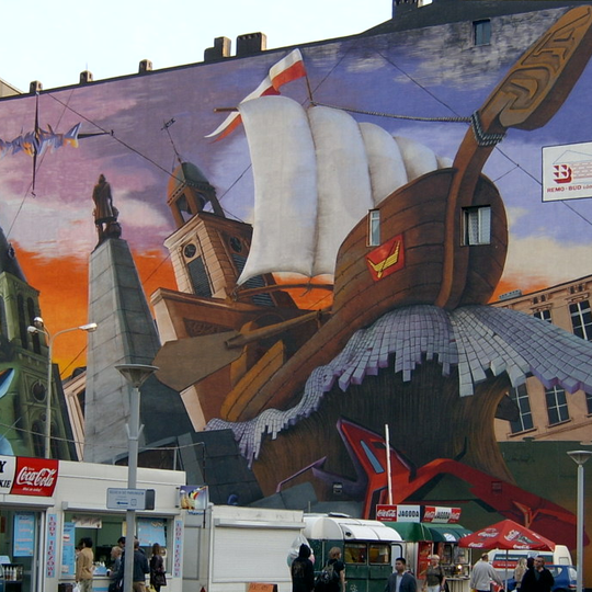 Mural przy Piotrkowskiej