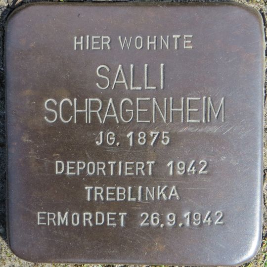 Stolperstein en memoria de Salli Schragenheim