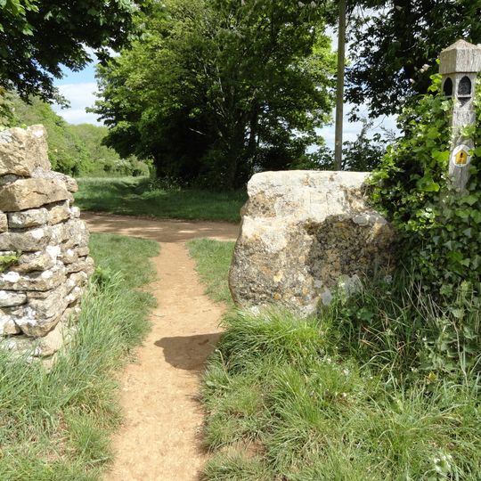 Boundary Stone At South End Of Weston-Sub Edge Cp