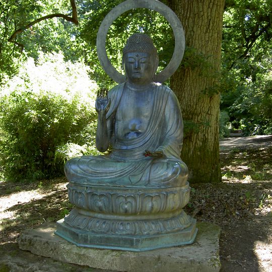 Statue of Buddha, Batsford Park Arboretum